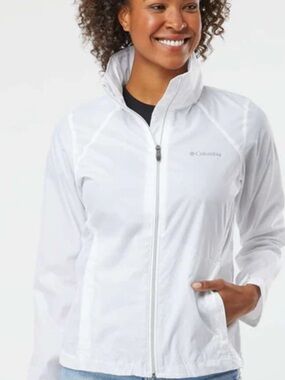 Columbia Switchback III Rain Jacket Womens Size M White Waterproof Hooded